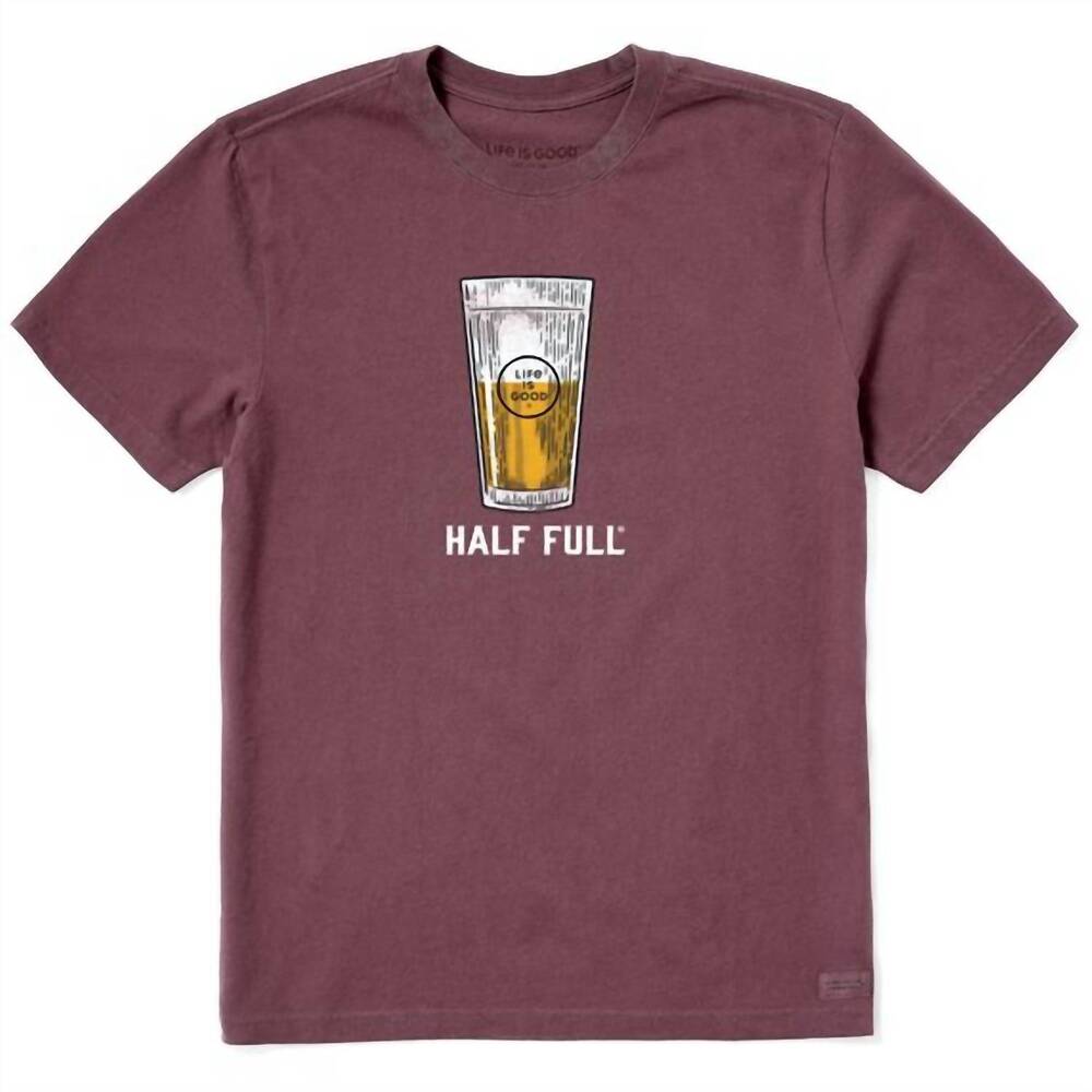 NEW LIFE IS GOOD men's crusher lite tee in mahogany brown